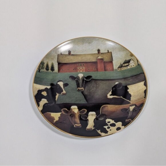 The American Folk Art Collection "The Gathering" Limited Edition Decorative Plat - Picture 4 of 9